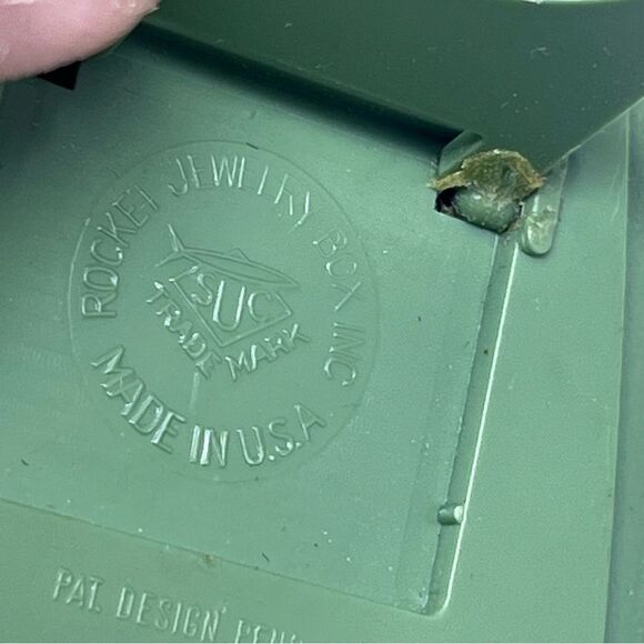 Rocket Jewelry Box w/ stand Velour lined Vintage Brown's Jewelers Maine - Picture 4 of 11